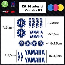 ADESIVI KIT 16 PEZZI YAMAHA R1 - - STICKERS MOTO - accessori, stickers, moto, decal COLORI A SCELTA (blu) ADESIVI KIT 16 PEZZI YAMAHA R1 - - STICKERS MOTO - accessori, stickers, moto, decal COLORI A SCELTA (blu)