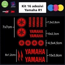 ADESIVI KIT 16 PEZZI YAMAHA R1 - - STICKERS MOTO - accessori, stickers, moto, decal COLORI A SCELTA (rosso) ADESIVI KIT 16 PEZZI YAMAHA R1 - - STICKERS MOTO - accessori, stickers, moto, decal COLORI A SCELTA (rosso)
