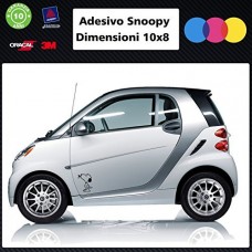 ADESIVO PER AUTO - SNOOPY - COLORE NERO - STICKERS notebook - cane, cani, adesivi cani, STICKERS auto - accessori, stickers, decal