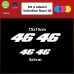 4 ADESIVI VALENTINO ROSSI - VALE 46- - - STICKERS MOTO - AUTO - CASCO - accessori, stickers, moto, decal COLORI A SCELTA (COLORE - BIANCO)