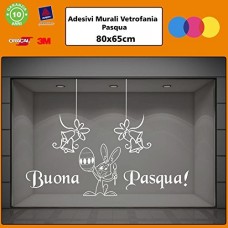 "ADESIVO PASQUA" COLORE BIANCO VETROFANIA NEGOZI , bar, club, uffici,vetrine, negozi, ristoranti, salon, stickers, decal 113