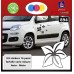 ADESIVI FIORI E FARFALLE per auto - STICKERS auto - accessori, stickers, decal (NERI) cod. 894