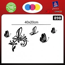 ADESIVI FIORI per auto - STICKER auto - accessori, stickers, decal (NERO) cod. 898