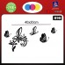 ADESIVI FIORI per auto - STICKER auto - accessori, stickers, decal (NERO) cod. 898