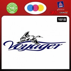 2 Adesivi per Camper - VOYAGER - 100 x 30 CENTIMETRI - COLORE NERO E BLU - adesivi per camper - caravan roulotte - accessori camper, stickers, decal cod. 1018