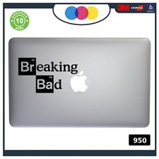 Adesivo BREAKING BAD Mac - PER TUTTI I MODELLI DI Mac Book Apple 13-15-17 - ADESIVO PER QUALSIASI COMPUTER ANCHE NON MAC BOOK - COLORE NERO Cod. 950