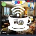 1 Adesivo WIFI WI FI (BIANCO) "Free Wifi" per bar, club, uffici,vetrine, negozi, ristoranti, salon, stickers, decal Cod. 1015 1 Adesivo WIFI WI FI (BIANCO) "Free Wifi" per bar, club, uffici,vetrine, negozi, ristoranti, salon, stickers, decal Cod. 1015