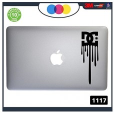 Adesivo DC VERNICE - PER TUTTI I MODELLI DI Mac Book Apple 13-15-17 - ADESIVO PER QUALSIASI COMPUTER ANCHE NON MAC BOOK - PC - COLORE NERO Cod. 1117
