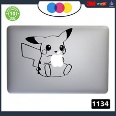 Adesivo POKEMON PIKACHU - PER TUTTI I MODELLI DI Mac Book Apple 13 pollici - ADESIVO PER QUALSIASI COMPUTER ANCHE NON MAC BOOK - PC - COLORE NERO Cod. 1133 Adesivo POKEMON PIKACHU - PER TUTTI I MODELLI DI Mac Book Apple 13 pollici - ADESIVO PER QUALSIASI COMPUTER ANCHE NON MAC BOOK - PC - COLORE NERO Cod. 1133