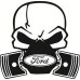 Adesivo in vinile, motivo: teschio con logo Ford, per Fiesta, Mondeo, Focus Adesivo in vinile, motivo: teschio con logo Ford, per Fiesta, Mondeo, Focus