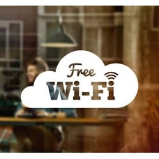 Free WiFi Cloud finestra Sign in vinile grafica Cafe Shop Salon bar ristorante Free WiFi Cloud finestra Sign in vinile grafica Cafe Shop Salon bar ristorante
