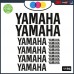 KIT ADESIVI YAMAHA 12 PZ DI VARIE MISURE - - STICKERS MOTO - accessori, stickers, decal (Nero)