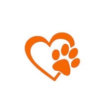 A forma di cuore con motivo a impronte di cani Puppy Love 10,16 (4 cm (colori assortiti), in vinile, decalcomania, adesivo per auto, camion, Windows, muri, Laptop, (colori assortiti)