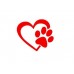 A forma di cuore con motivo a impronte di cani Puppy Love 10,16 (4 cm (colori assortiti), in vinile, decalcomania, adesivo per auto, camion, Windows, muri, Laptop, (colori assortiti) A forma di cuore con motivo a impronte di cani Puppy Love 10,16 (4 cm (colori assortiti), in vinile, decalcomania, adesivo per auto, camion, Windows, muri, Laptop, (colori assortiti)