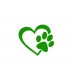 A forma di cuore con motivo a impronte di cani Puppy Love 10,16 (4 cm (colori assortiti), in vinile, decalcomania, adesivo per auto, camion, Windows, muri, Laptop, (colori assortiti) A forma di cuore con motivo a impronte di cani Puppy Love 10,16 (4 cm (colori assortiti), in vinile, decalcomania, adesivo per auto, camion, Windows, muri, Laptop, (colori assortiti)