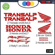 KIT ADESIVI HONDA TRANSALP 10 PZ DI VARIE MISURE - - STICKERS MOTO - accessori, stickers, decal Cod. 1197. (rosso) KIT ADESIVI HONDA TRANSALP 10 PZ DI VARIE MISURE - - STICKERS MOTO - accessori, stickers, decal Cod. 1197. (rosso)