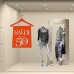 Adesivi Murali vetrofania per saldi - Saldi Con Gruccia