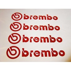 4 adesivi per pinze freni, brembo, colore: rosso, posteriore, 75 mm 4 adesivi per pinze freni, brembo, colore: rosso, posteriore, 75 mm