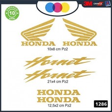KIT ADESIVI HONDA HORNET 10 PZ DI VARIE MISURE - - STICKERS MOTO - accessori, stickers, decal Cod. m-1286 (oro) KIT ADESIVI HONDA HORNET 10 PZ DI VARIE MISURE - - STICKERS MOTO - accessori, stickers, decal Cod. m-1286 (oro)