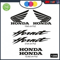 KIT 6 ADESIVI PER MOTO -HONDA -HORNET - rally touring sticker decal Moto Cod. 1286 (Nero) KIT 6 ADESIVI PER MOTO -HONDA -HORNET - rally touring sticker decal Moto Cod. 1286 (Nero)