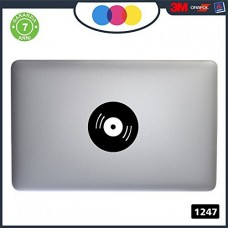 Adesivo DISCO - DJ - MAC - PER TUTTI I MODELLI DI Mac Book Apple 13-15-17 - ADESIVO PER QUALSIASI COMPUTER ANCHE NON MAC BOOK - COLORE NERO Cod. 1247