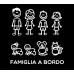 ADESIVI FAMIGLIA - KIT COMPLETO - FAMIGLIA A BORDO - COLORE: BIANCO - FAMILY STICKERS VETRO AUTO - PUNTO EVO CITROEN FORD FIAT PANDA 500 CINQUECENTO GRANDE PUNTO IDEA ADESIVI FAMIGLIA - KIT COMPLETO - FAMIGLIA A BORDO - COLORE: BIANCO - FAMILY STICKERS VETRO AUTO - PUNTO EVO CITROEN FORD FIAT PANDA 500 CINQUECENTO GRANDE PUNTO IDEA