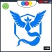 ADESIVO Pokemon Go Team DIMENSIONI: 11x11 CENTIMETRI - INSTINCT - MYSTIC - VALOR logo STICKER - AUTO,FINESTRE,LAPTOP,MAC Cod.1289 (BLU)