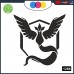 ADESIVO Pokemon Go Team DIMENSIONI: 11x11 CENTIMETRI - INSTINCT - MYSTIC - VALOR logo STICKER - AUTO,FINESTRE,LAPTOP,MAC Cod.1289 (NERO MYSTIC)
