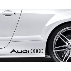 2 x AUDI Premium Side Gonna Vinile Adesivi auto tt S3 S4 S5 S6 S8 quattro S-Line