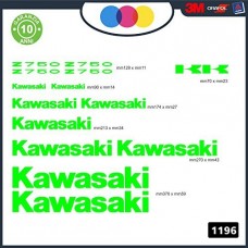 Adesivi Stickers KAWASAKI Z 750 Kit 15pz vari colori, Moto Cod. 1196 (verde) Adesivi Stickers KAWASAKI Z 750 Kit 15pz vari colori, Moto Cod. 1196 (verde)