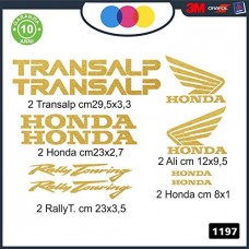 Adesivi Stickers honda transalp rally touring Kit 10pz vari colori, Moto Cod. 1197 Adesivi Stickers honda transalp rally touring Kit 10pz vari colori, Moto Cod. 1197