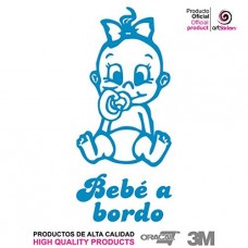 artstickers® Adesivo Bebe a Bordo Nena ragazza - babyfun collectión 10 colori a scelta + regalo sorpresa (Blu) artstickers® Adesivo Bebe a Bordo Nena ragazza - babyfun collectión 10 colori a scelta + regalo sorpresa (Blu)