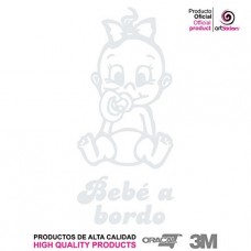 Artstickers® - Adesivo Bebé a Bordo bimba, Babyfun collection, 10 colori a scelta + regalo sorpresa 9cm x 16,5 cm bianco Artstickers® - Adesivo Bebé a Bordo bimba, Babyfun collection, 10 colori a scelta + regalo sorpresa 9cm x 16,5 cm bianco