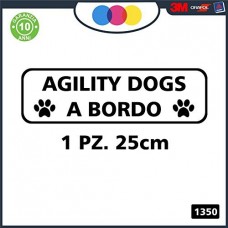 ADESIVO PER AUTO - AGILTY DOGS A BORDO - cane, cani, adesivi cani, STICKERS auto - accessori, stickers, decal Cod 1350 (Nero) ADESIVO PER AUTO - AGILTY DOGS A BORDO - cane, cani, adesivi cani, STICKERS auto - accessori, stickers, decal Cod 1350 (Nero)