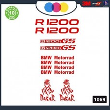 Adesivi Stickers BMW R1200 GS rally touring Kit 10pz Moto Cod. 1067 (rosso) Adesivi Stickers BMW R1200 GS rally touring Kit 10pz Moto Cod. 1067 (rosso)