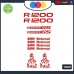 Adesivi Stickers BMW R1200 GS rally touring Kit 10pz Moto Cod. 1067 (rosso) Adesivi Stickers BMW R1200 GS rally touring Kit 10pz Moto Cod. 1067 (rosso)