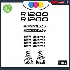 Adesivi Stickers BMW R1200 GS rally touring Kit 10pz Moto Cod. 1067 (nero) Adesivi Stickers BMW R1200 GS rally touring Kit 10pz Moto Cod. 1067 (nero)
