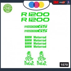 Adesivi Stickers BMW R1200 GS rally touring Kit 10pz Moto Cod. 1067 (verde) Adesivi Stickers BMW R1200 GS rally touring Kit 10pz Moto Cod. 1067 (verde)