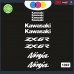 KAWASAKI ZX -6R NINJA - ADESIVI PER MOTO - sticker decal Kit 10pz Moto Cod. 1087 (Bianco) KAWASAKI ZX -6R NINJA - ADESIVI PER MOTO - sticker decal Kit 10pz Moto Cod. 1087 (Bianco)
