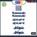 KAWASAKI ZX -6R NINJA - ADESIVI PER MOTO - sticker decal Kit 10pz Moto Cod. 1087 (Blu) KAWASAKI ZX -6R NINJA - ADESIVI PER MOTO - sticker decal Kit 10pz Moto Cod. 1087 (Blu)