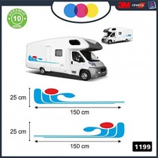 ADESIVI DECORATIVI PER AMBEDUE LE FIANCATE - PER CAMPER, FURGONI E VAN - - - Cod. 1199