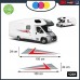 ADESIVI DECORATIVI PER AMBEDUE LE FIANCATE - PER CAMPER, FURGONI E VAN - - - Cod. 1201 (Rosso-Grigio) ADESIVI DECORATIVI PER AMBEDUE LE FIANCATE - PER CAMPER, FURGONI E VAN - - - Cod. 1201 (Rosso-Grigio)
