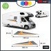 ADESIVI DECORATIVI PER AMBEDUE LE FIANCATE - PER CAMPER, FURGONI E VAN - - - Cod. 1201 (Arancione-Grigio) ADESIVI DECORATIVI PER AMBEDUE LE FIANCATE - PER CAMPER, FURGONI E VAN - - - Cod. 1201 (Arancione-Grigio)