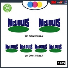 6 ADESIVI BLU VERDE LOGO CAMPER MC LOUIS - PER CAMPER, FURGONI E VAN - - Cod. 1205