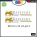 2 ADESIVI -ARGENTATO -DORATO - LOGO - KENTUCKY - PER CAMPER, FURGONI E VAN - - Cod. 1218 2 ADESIVI -ARGENTATO -DORATO - LOGO - KENTUCKY - PER CAMPER, FURGONI E VAN - - Cod. 1218