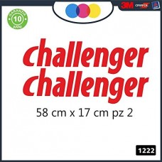 2- ADESIVI - ROSSO - LOGO -CHALLENGER - PER CAMPER, FURGONI E VAN - - - Cod. 1222