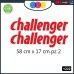 2- ADESIVI - ROSSO - LOGO -CHALLENGER - PER CAMPER, FURGONI E VAN - - - Cod. 1222 2- ADESIVI - ROSSO - LOGO -CHALLENGER - PER CAMPER, FURGONI E VAN - - - Cod. 1222