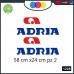 2- ADESIVI -BLU -ROSSO - LOGO -ADRIA - PER CAMPER, FURGONI E VAN - Cod. 1228 2- ADESIVI -BLU -ROSSO - LOGO -ADRIA - PER CAMPER, FURGONI E VAN - Cod. 1228