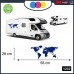 1 ADESIVO BLU - MONDO - PIANETA -PLANISFERO - CAMPER, FURGONI E VAN - Cod. 1237 1 ADESIVO BLU - MONDO - PIANETA -PLANISFERO - CAMPER, FURGONI E VAN - Cod. 1237