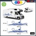 KIT 2 ADESIVI ONDE E SURFISTA - - BLU DECORATIVI PER AMBEDUE LE FIANCATE - - - PER CAMPER, FURGONI E VAN - - - Cod. 1241